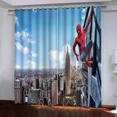 2025 NEW Marvel Spiderman Pattern Curtains Blackout Window Drapes